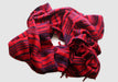 Dark Blue Lining Red Himalayan Woolen Shawl - nepacrafts