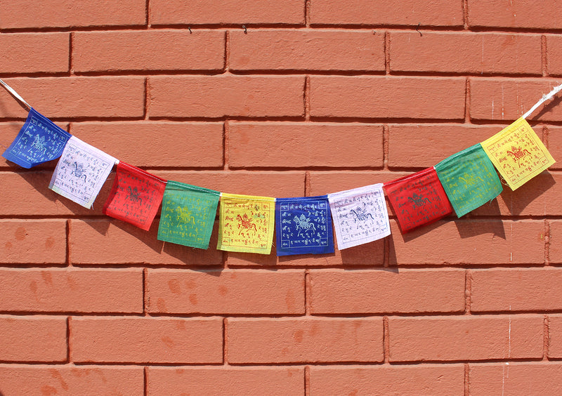 Mini Windhorse Cotton Prayer Flags Set
