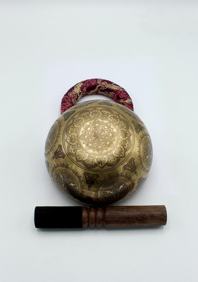 Cosmos Mandala  Fine Arts Etched Singing Bowl- 6 inch
