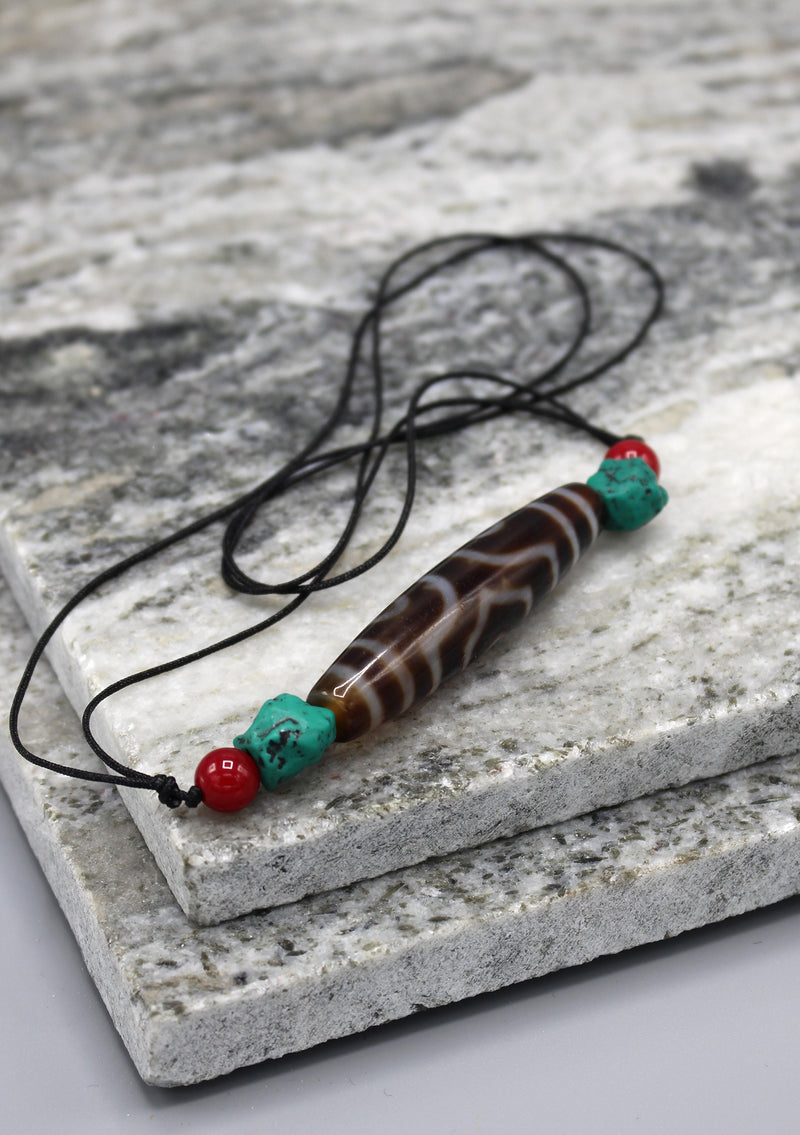 Tibetan Three Eyes Dzi Beads - nepacrafts