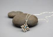 Double Dorjee Vajra Sterling Silver Pendant - nepacrafts