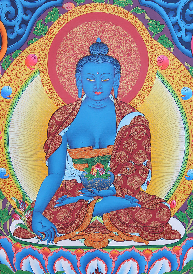Medicine Healing Buddha Thangka Painting