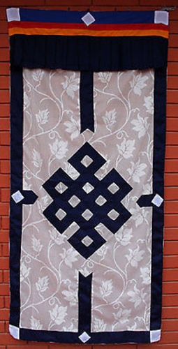 Lacy Endless Knot Tibetan Door Curtain