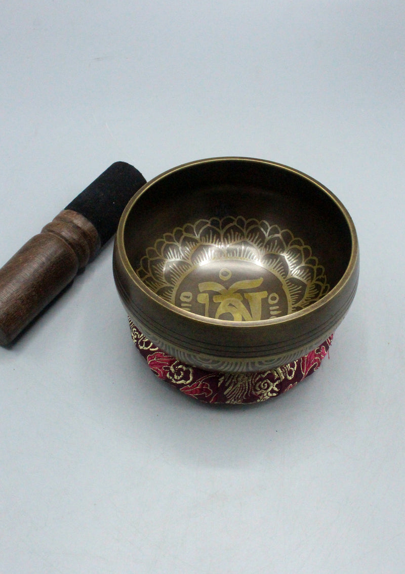 Tibetan Om Mani Singing Bowl