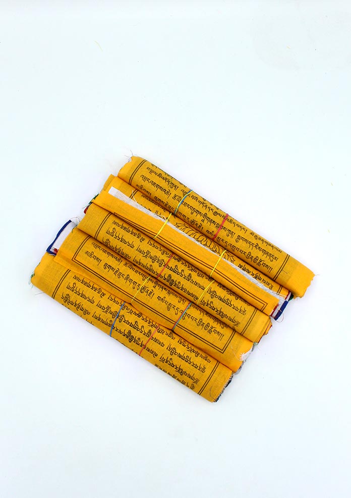 Tibetan Mixed Dieties Prayer Flag 5 Roll Pack