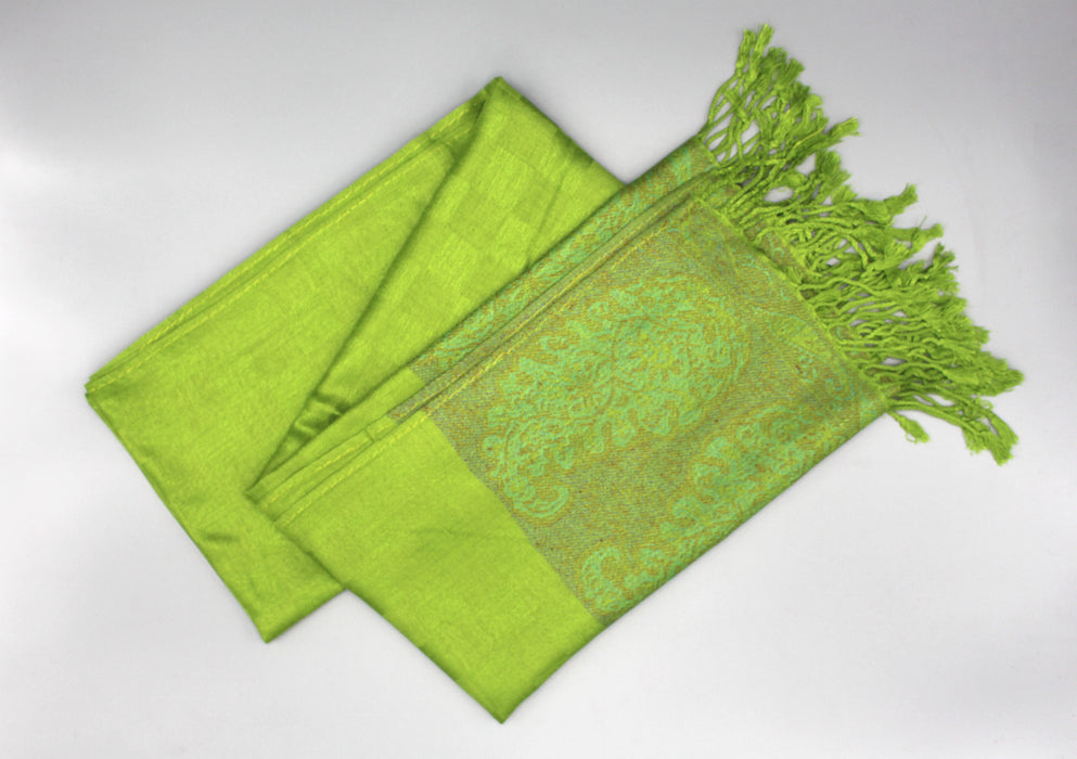 Green Check Pattern Soft Wrap Shawl - nepacrafts