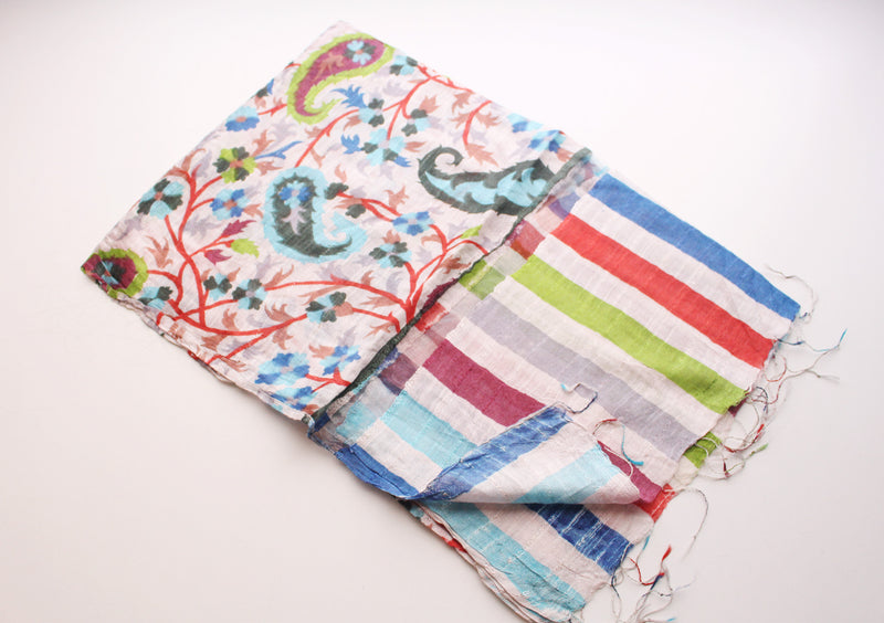 Elegant Women's Floral Silk Scarves - nepacrafts