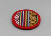 Bhutanese Fabric Singing Bowl Flat Cushion - nepacrafts