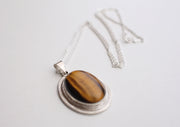 Eye Catching Tiger Eye Stone 925 Silver Sterling Pendant - nepacrafts
