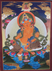 Thangka of Zambala with Amitabha Buddha 71X50cm
