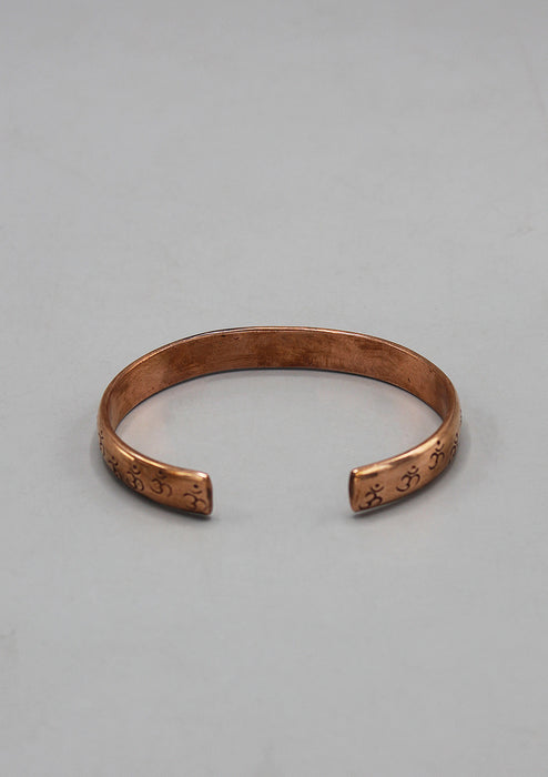 Hindu Om Copper Adjustable Bracelet