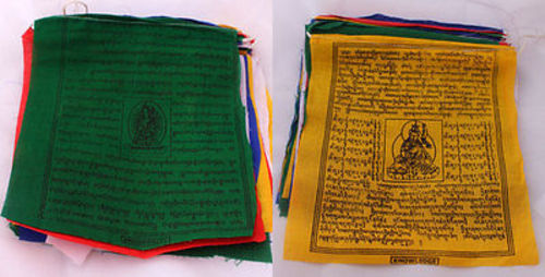 Tibetan  Prayer Flags Roll 5 Metre Long  Pure Cotton