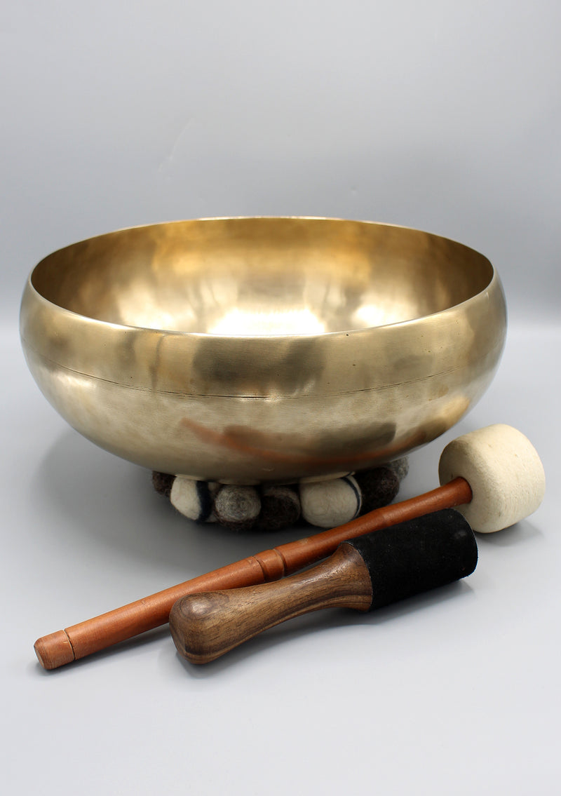Tibetan Hand Hammered Large Healing Singing Bowl 13.5"
