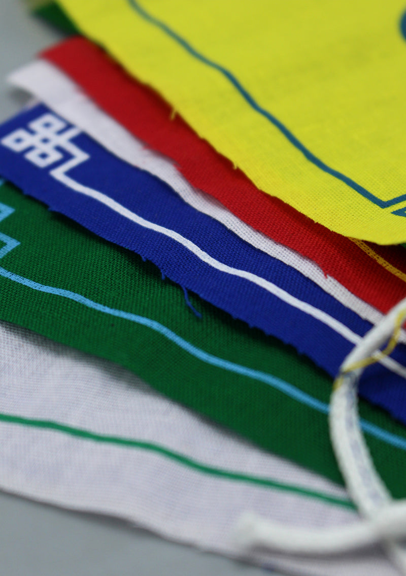 Om Mani Padme Hung Tibetan Prayer Flags- Single