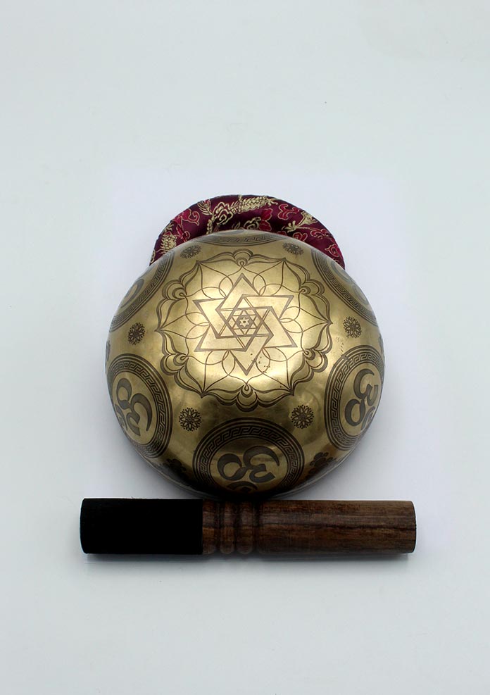 Seven Chakra Fine Arts  Om Etched Singing Bowl- 6 inch
