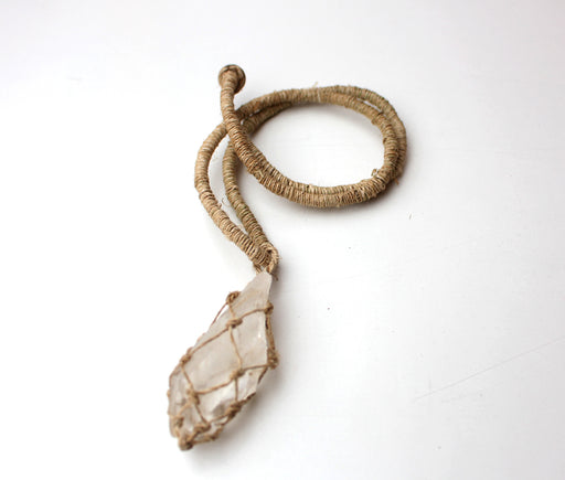 Primitive Arrowhead Clear Stone Pendant - nepacrafts