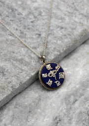 Om Mani and Buddha Eyes Sterling Silver Pendant - nepacrafts