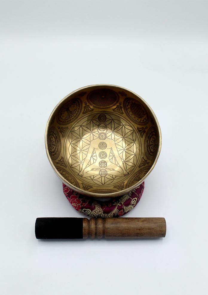 Seven Chakra Fine Arts  Om Etched Singing Bowl- 6 inch