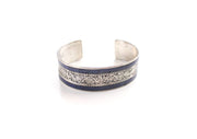 Inlaid White Metal Filigree Design Tibetan Bracelets - nepacrafts
