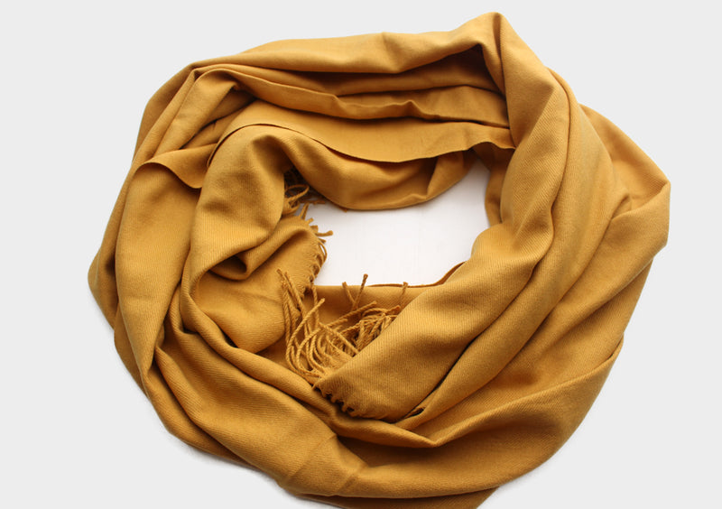 Beautiful Yellow Woolen Winter Shawl - nepacrafts