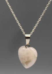 Rose Quartz Heart Shape Love Pendant - nepacrafts