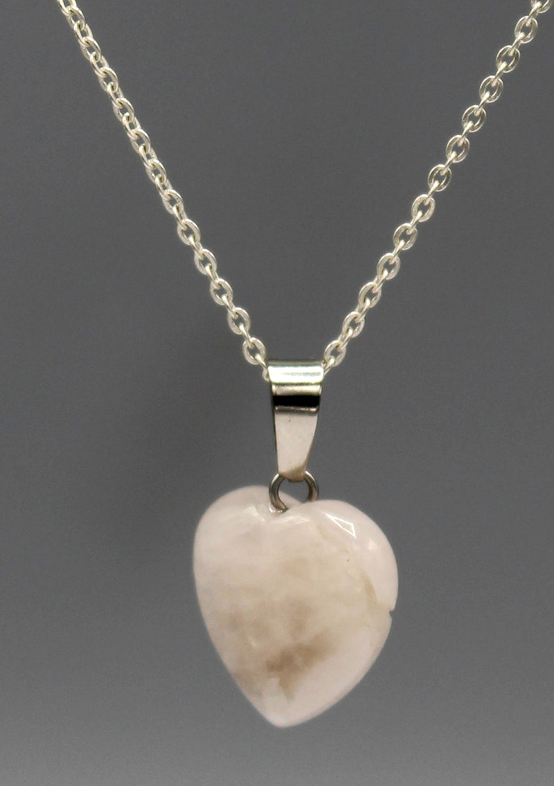 Rose Quartz Heart Shape Love Pendant - nepacrafts
