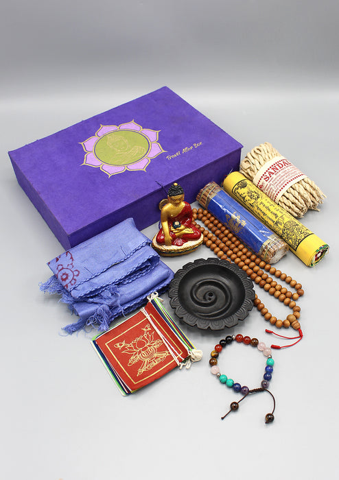 Traditional Tibetan Buddhist Travel Altar Christmas Gift Set