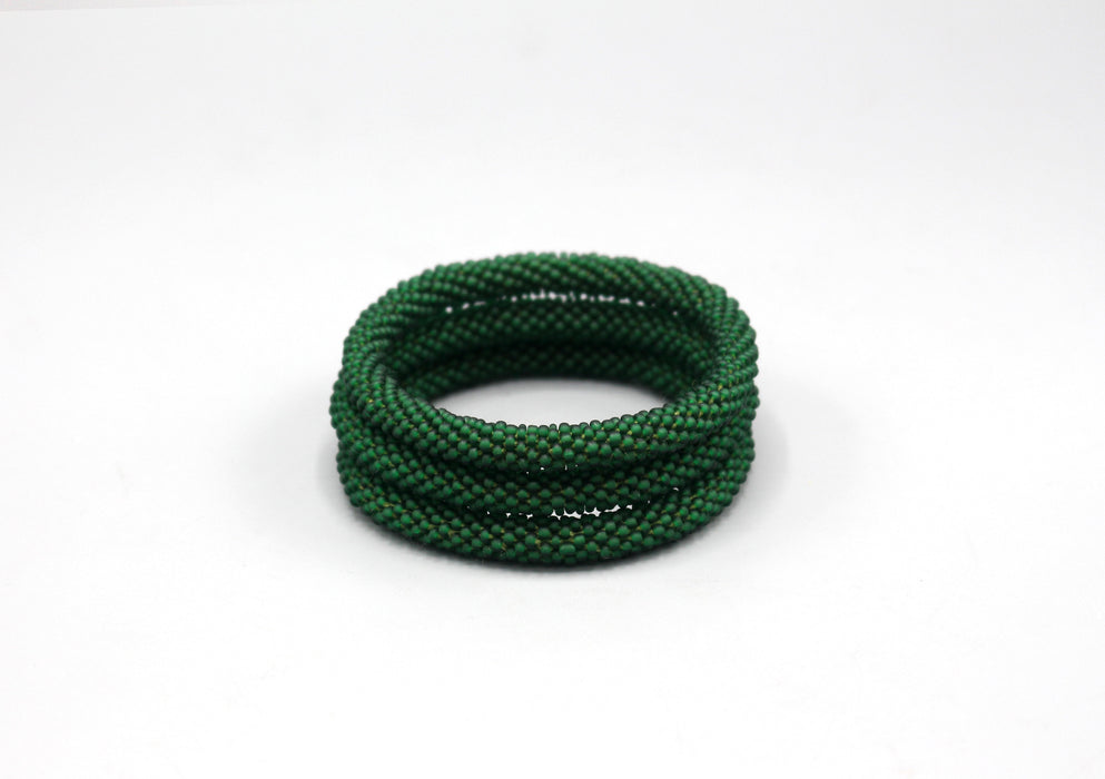 Dark Green Roll on Bracelet
