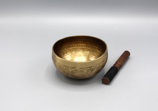 Fine Carving Endless Knot Tibetan Singing Bowl - nepacrafts