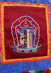 Kalachakra Embroidery Polyester Wall Hanging - nepacrafts