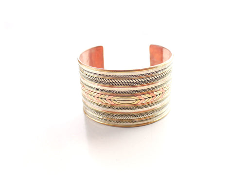 Copper Cuff Bracelet for Meditation and Yoga - nepacrafts