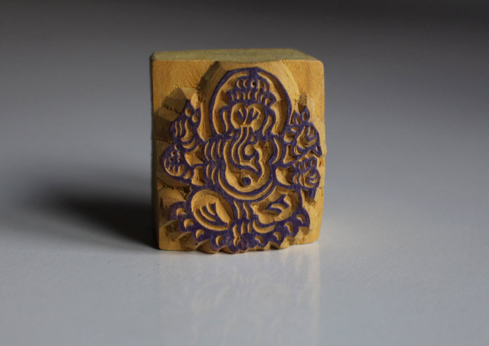 Lord Ganesh Mini Wooden Block Print