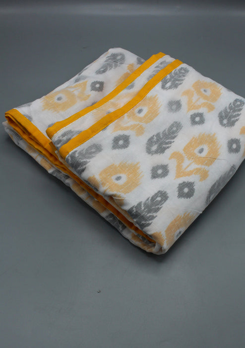 Malmal-Dhaka  Handwoven Three Layer Yellow Blanket