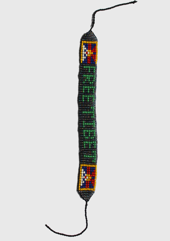 Free Tibet Assorted Pattern Green Glass Beads Unisex Bracelet - nepacrafts