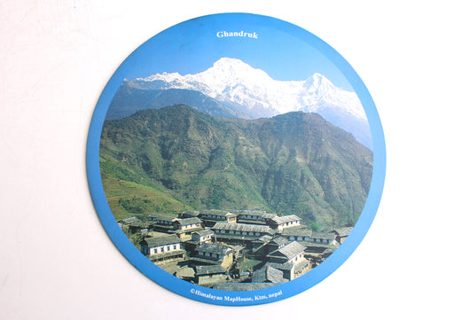 Soft Rubber Gaming Mouse Pad Printed with Ghandruk Village of Nepal - nepacrafts