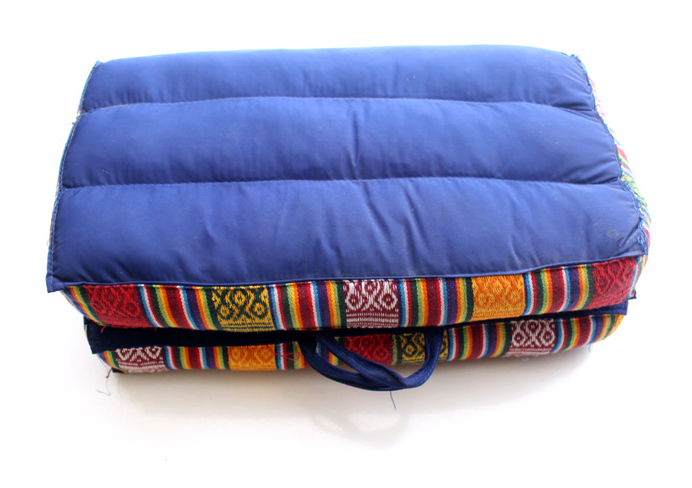 Blue Foldable Large Mediation and Yoga Cushion - nepacrafts