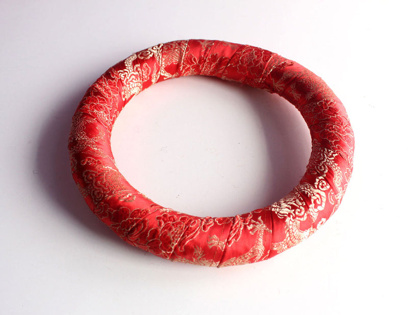 Dragon Embroidered Singing Bowl Ring Cushion 17cm - nepacrafts