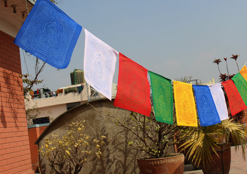 Medicine Buddha  Healing Tibetan Prayer Flag