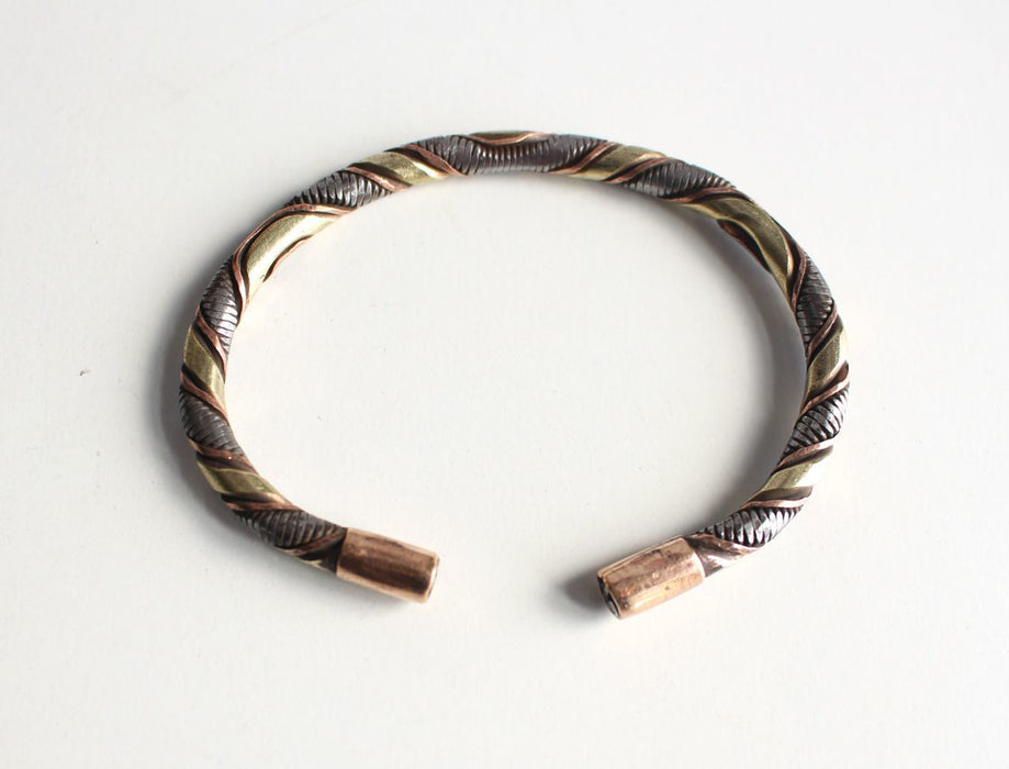 Three Metal Twisted Bracelet