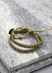 Two Wraps Glass Beaded Trendy Bracelet - nepacrafts