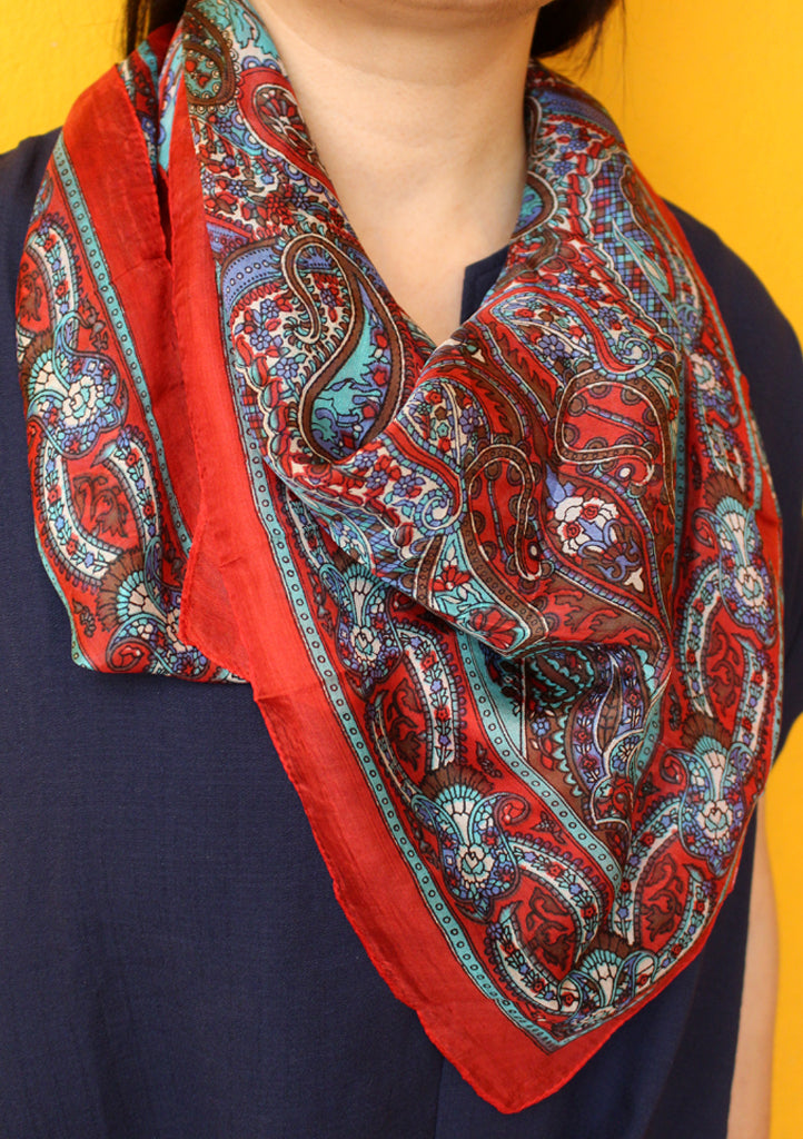 Vibrant Color Soft and Stylish Bandanas Silk Scarves, Summer Accessories - nepacrafts