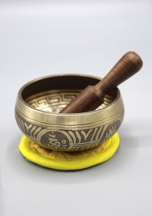 Tibetan Om Handmade Singing Bowl