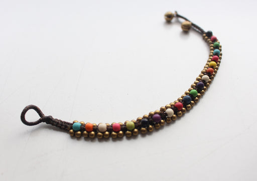 Multicolor Glass Beads Handwoven Teen Anklet - nepacrafts