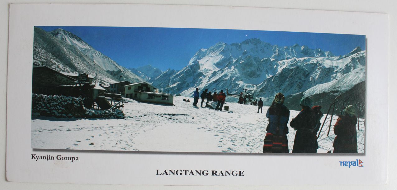 The Range of Langtang Panoramic Postcard Nepal - nepacrafts