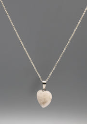 Rose Quartz Heart Shape Love Pendant - nepacrafts