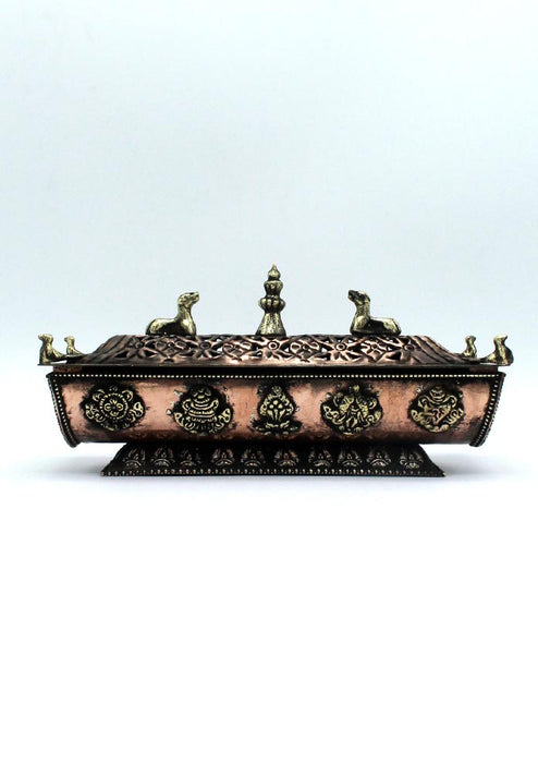 Tibetan Eight Auspicious Symbols Potala Copper Incense burner