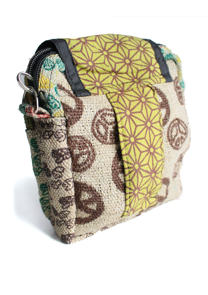 Mandala Hemp Cotton Cross Body Bag - nepacrafts