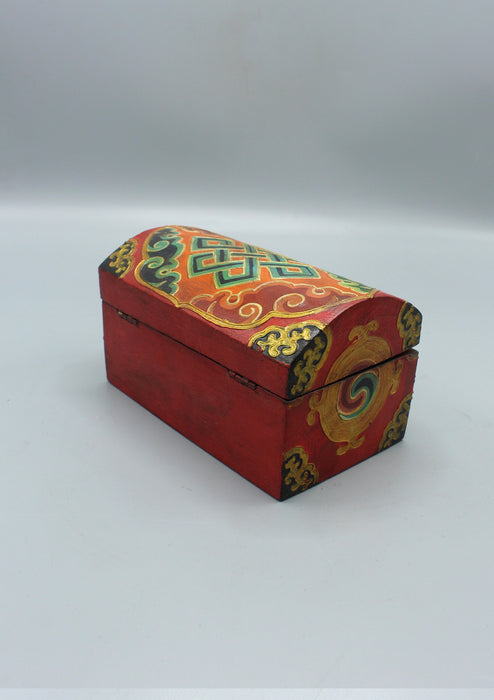 Handcrafted Painted Endless Knot Tibetan Decorative Treasure Box