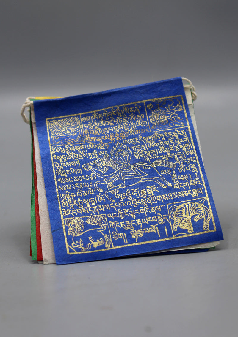 Tibetan Prayer Flags Windhorse from Handmade Lokta Paper