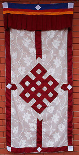 Lacy Endless Knot Tibetan Door Curtain